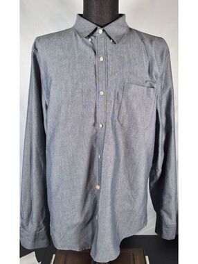 Mack Weldon Men’s XL Gray Cotton Blend Button Down Shirt